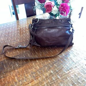 Vintage Leather Hobo Crossbody Bag Adjustable Strap